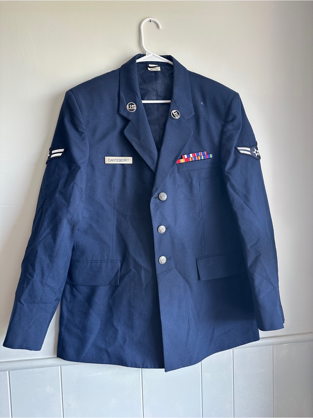 US Air Force-Style Navy Blue Men's Dress Jacket